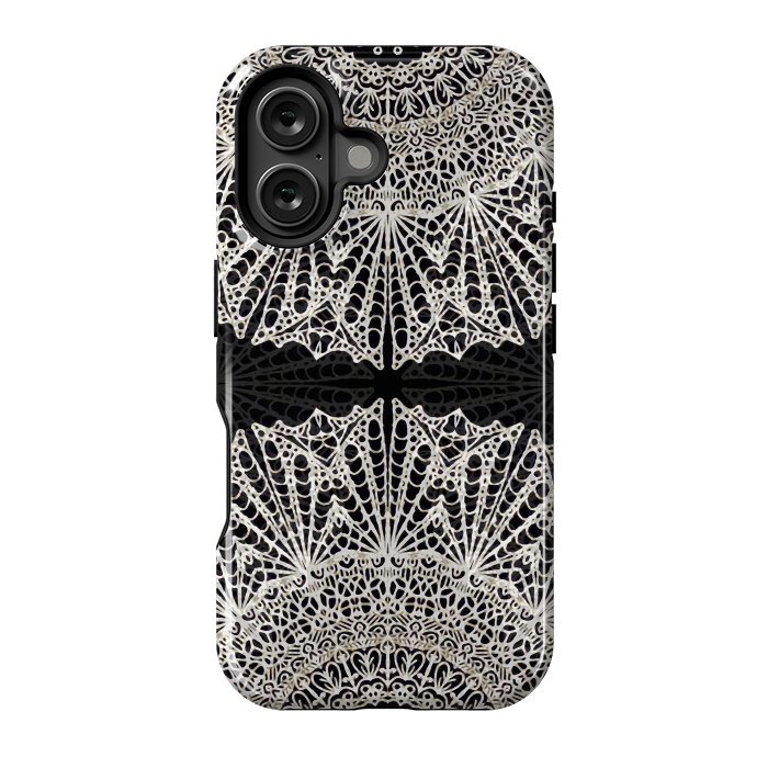 iPhone 16 StrongFit Mandala Mehndi Style G384 by Medusa GraphicArt