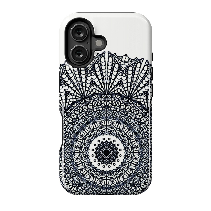 iPhone 16 StrongFit Mandala Mehndi Style G378 by Medusa GraphicArt