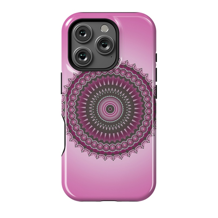 iPhone 16 Pro StrongFit Pink Mandala Ornament 2 by Andrea Haase