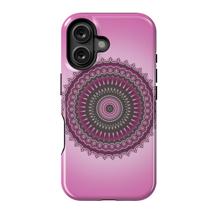 iPhone 16 StrongFit Pink Mandala Ornament 2 by Andrea Haase