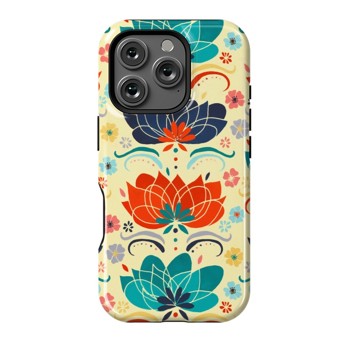 iPhone 16 Pro StrongFit 1960s Hippie Floral  by Tigatiga