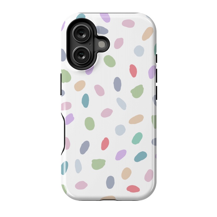 iPhone 16 StrongFit Color Oval Dots by Creativeaxle