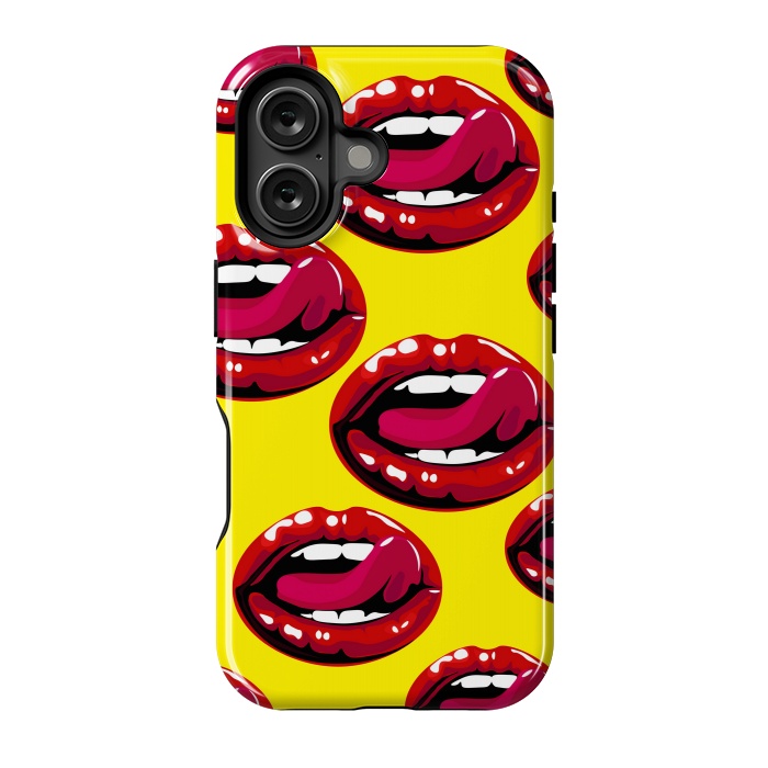 iPhone 16 StrongFit red lips design by MALLIKA