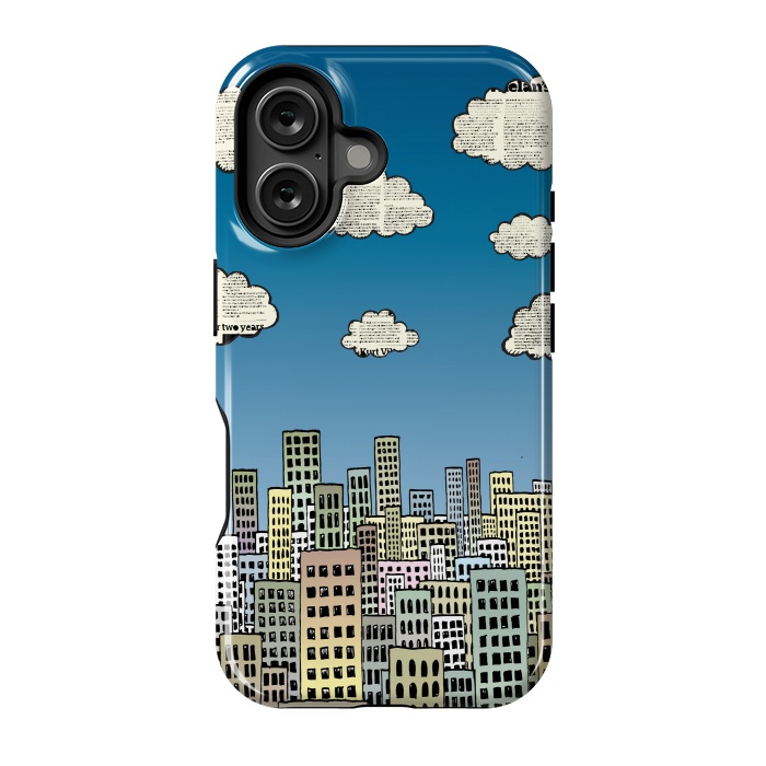 iPhone 16 StrongFit The city of paper clouds by Mangulica