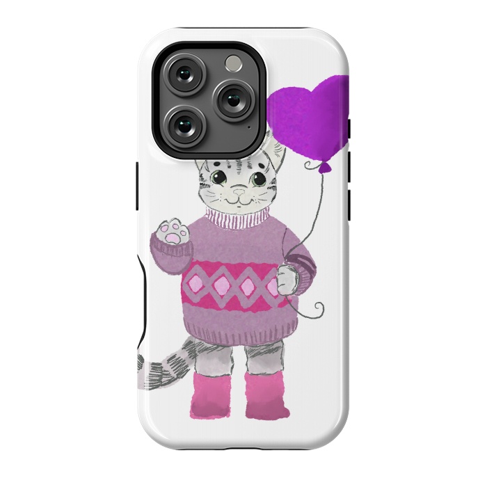 iPhone 16 Pro StrongFit Cute Cat by Merveilleux Clement