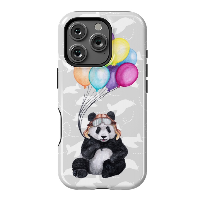 iPhone 16 Pro StrongFit Aviator Panda by gingerlique