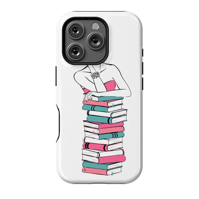 iPhone 16 Pro StrongFit Lady Bookworm by Martina