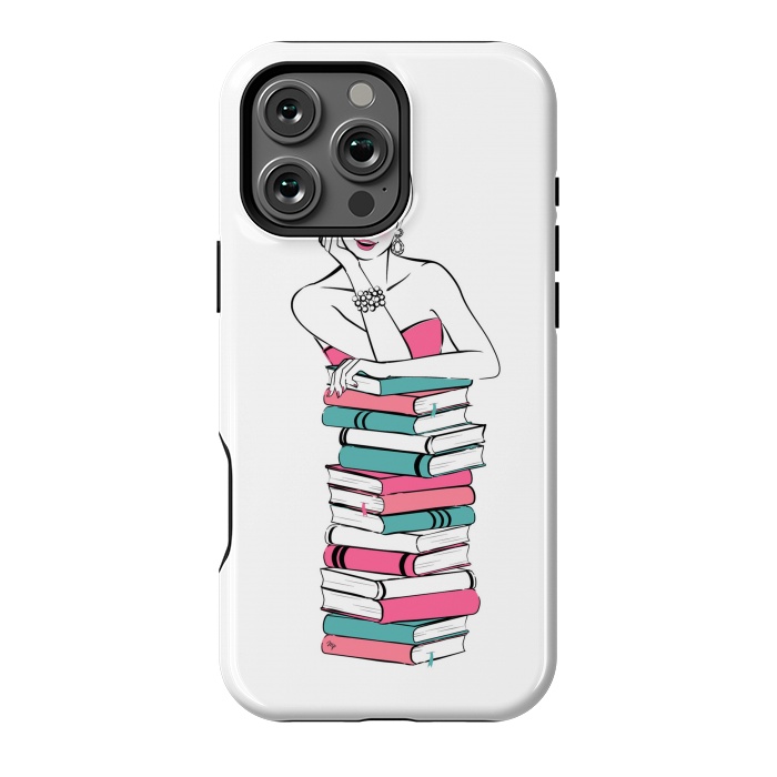 iPhone 16 Pro Max StrongFit Lady Bookworm by Martina