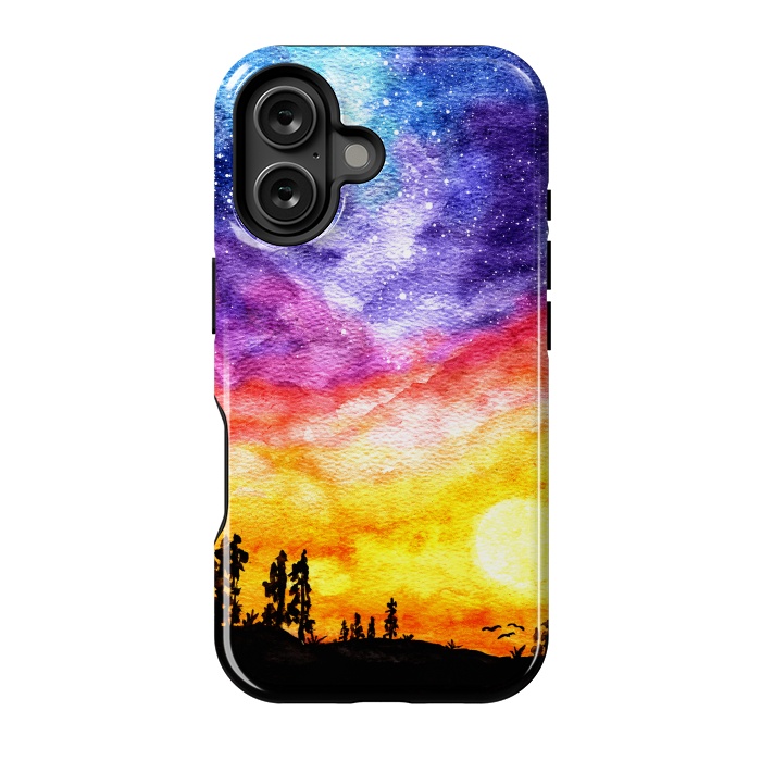 iPhone 16 StrongFit Galaxy Sunset Dream  by Tigatiga