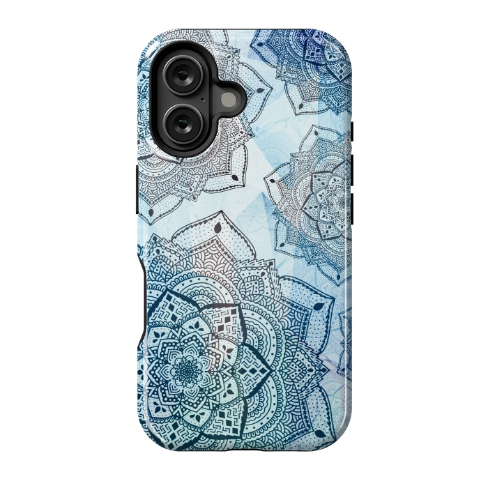 iPhone 16 StrongFit Blue mandalas by Jms