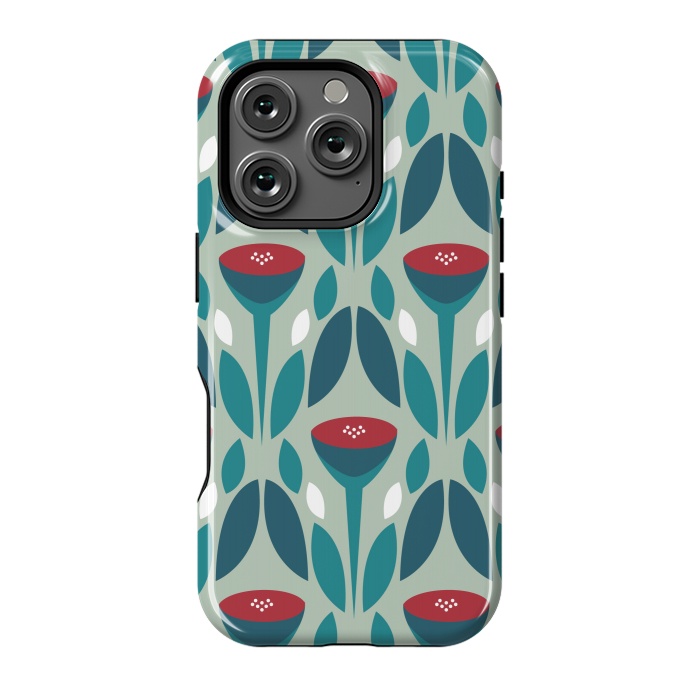 iPhone 16 Pro StrongFit Blue flowers by Marina Grzanka