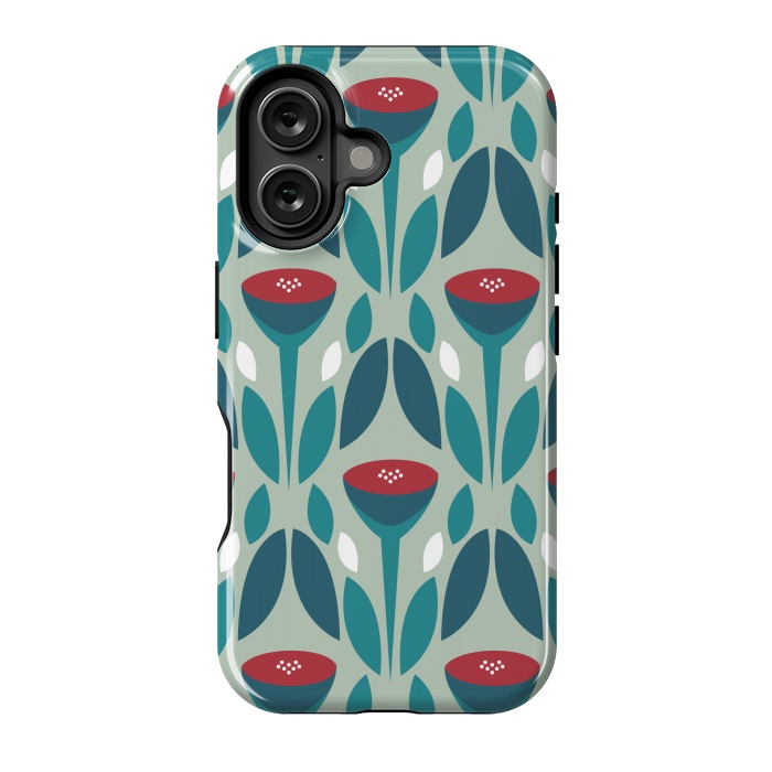 iPhone 16 StrongFit Blue flowers by Marina Grzanka