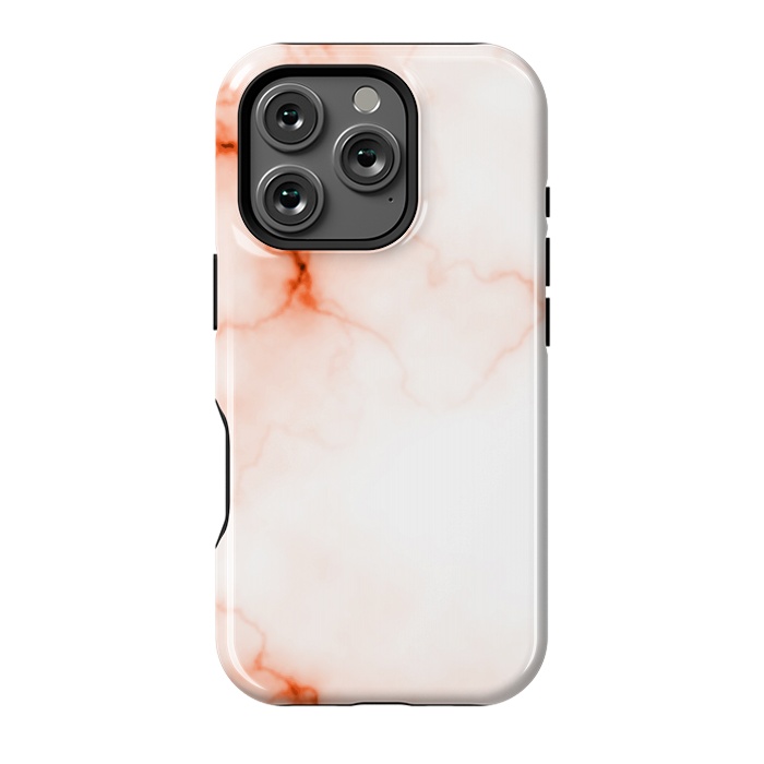 iPhone 16 Pro StrongFit Orange Marble by Creativeaxle