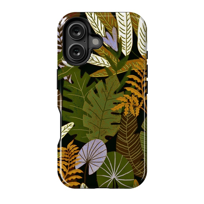 iPhone 16 StrongFit Green Aloha Tropical Jungle by  Utart