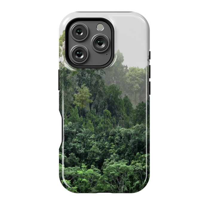 iPhone 16 Pro StrongFit Tropical Foggy Forest by ''CVogiatzi.