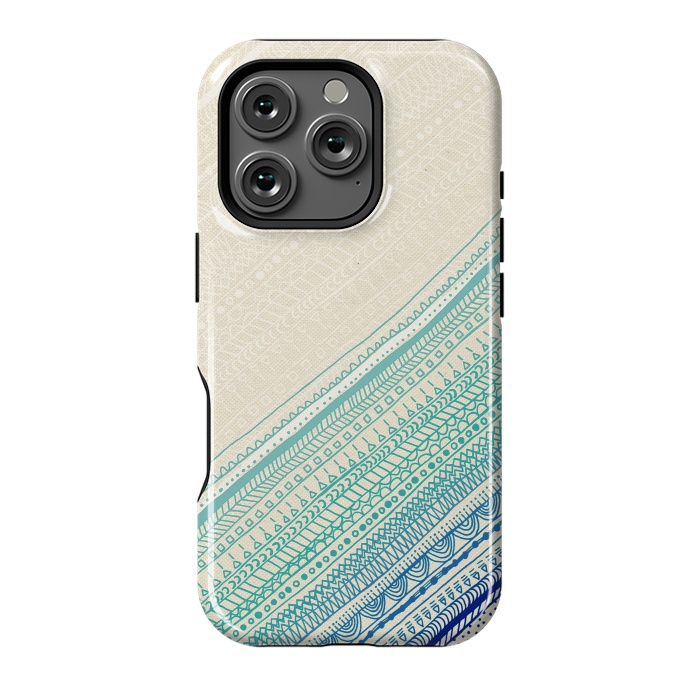 iPhone 16 Pro StrongFit Ocean Tribal by Tangerine-Tane