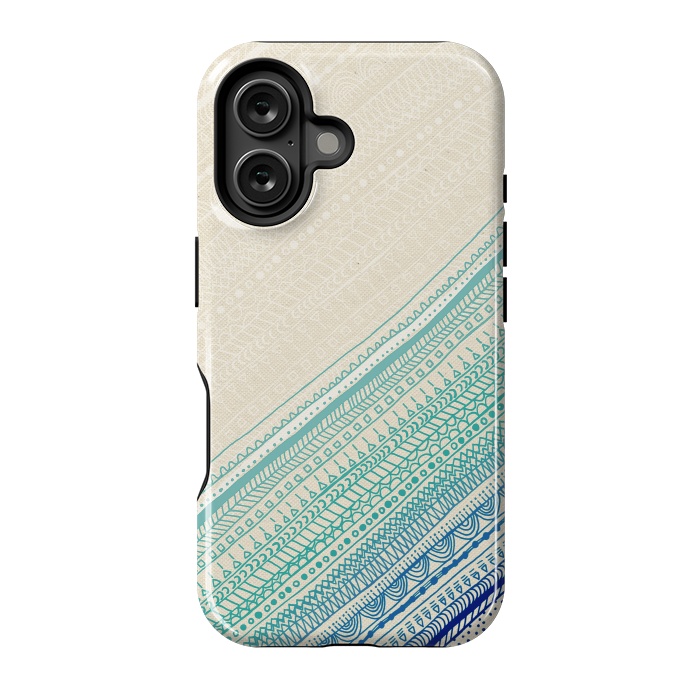 iPhone 16 StrongFit Ocean Tribal by Tangerine-Tane