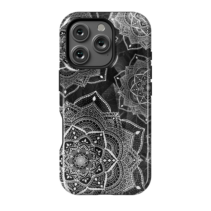 iPhone 16 Pro StrongFit Black mandalas by Jms