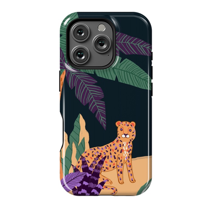 iPhone 16 Pro StrongFit Cheetah on Tropical Beach by  Utart