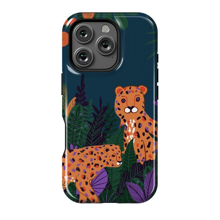 iPhone 16 Pro StrongFit Two Cheetahs in Tropical Jungle by  Utart