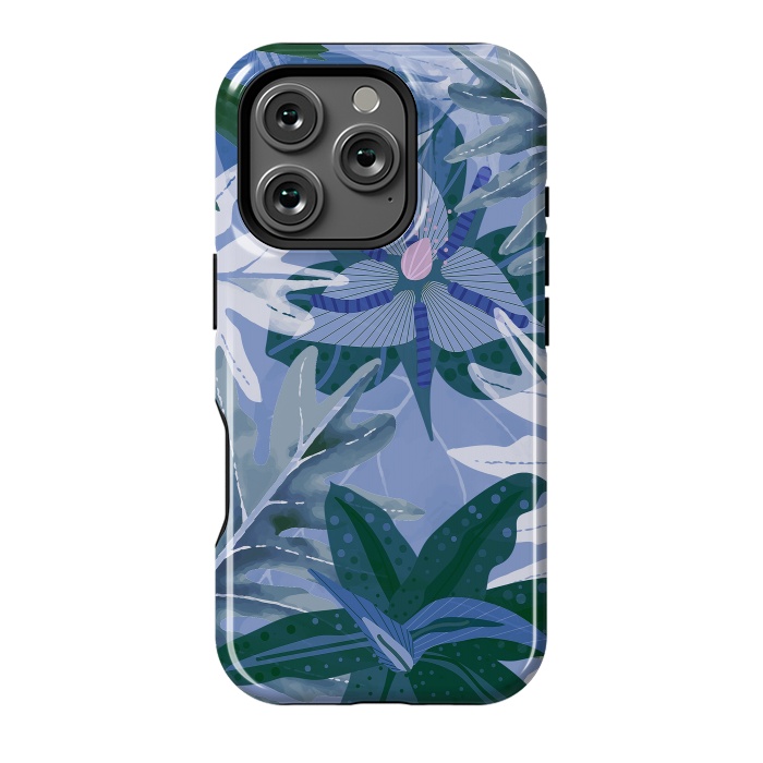 iPhone 16 Pro StrongFit Blue Purple Aloha Tropical Jungle  by  Utart