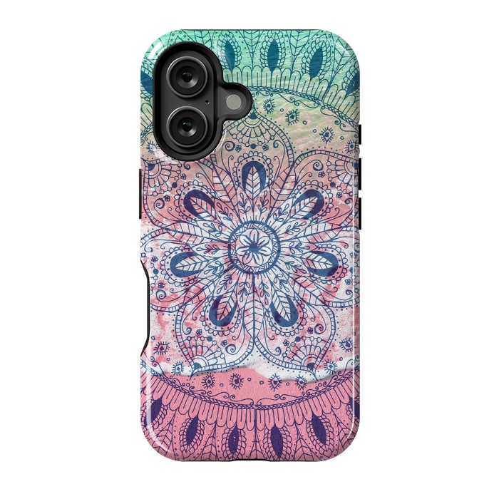 iPhone 16 StrongFit Summer beach bohemian mandala  by InovArts