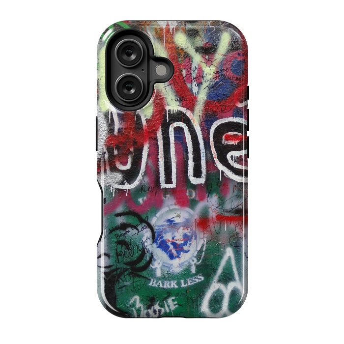 iPhone 16 StrongFit Graffiti Grunge Wall Art by Andrea Haase