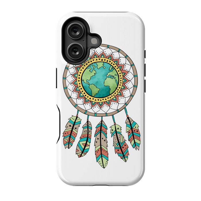 iPhone 16 StrongFit World Dreamcatcher by Pom Graphic Design