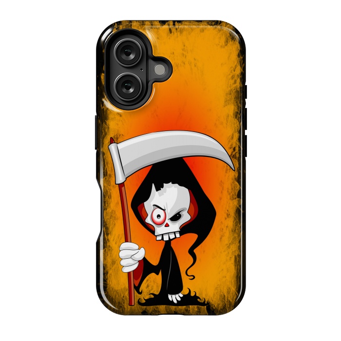 iPhone 16 StrongFit Grim Reaper Creepy Cartoon Character  by BluedarkArt