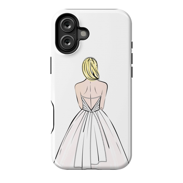 iPhone 16 Plus StrongFit Elegant bride illustration by Martina