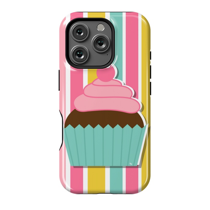 iPhone 16 Pro StrongFit Colorful cupcake by Martina