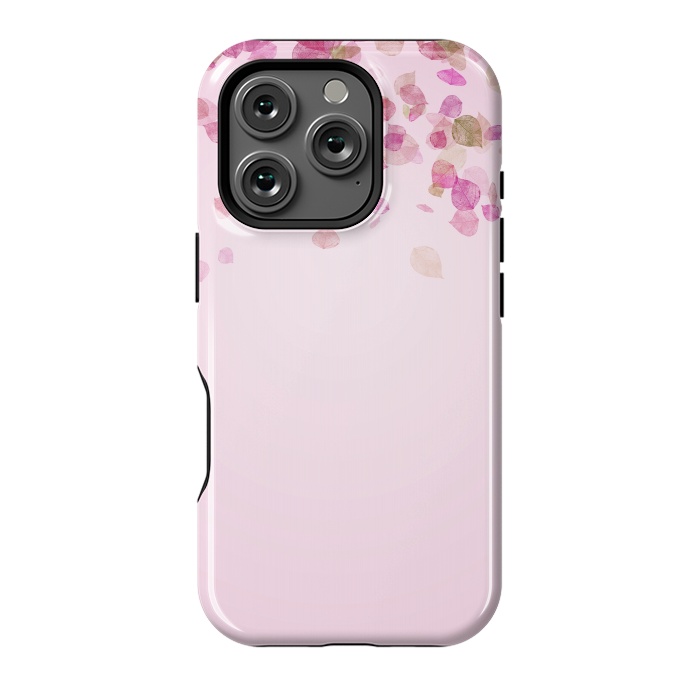 iPhone 16 Pro StrongFit Leaves are falling on pink by  Utart