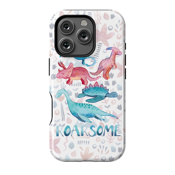 iPhone 16 Pro StrongFit Roarsome Dino's by gingerlique