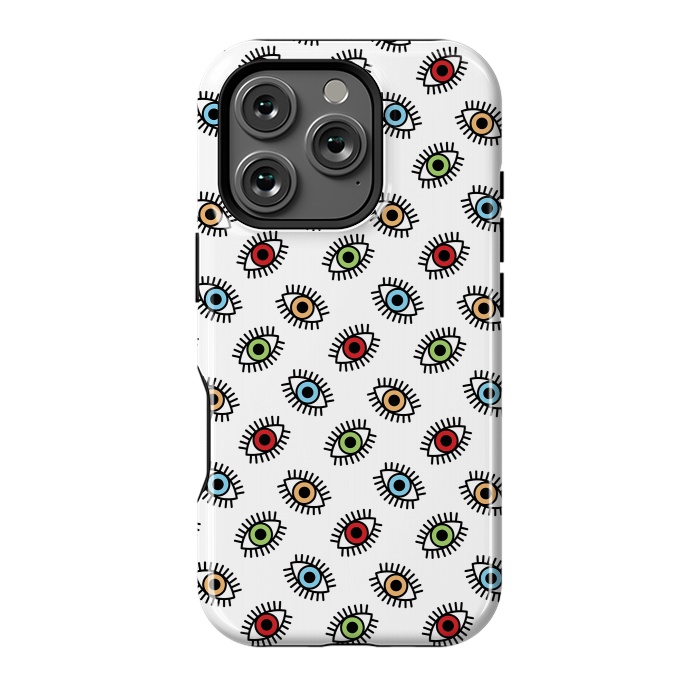 iPhone 16 Pro StrongFit Eyes pattern by Laura Nagel