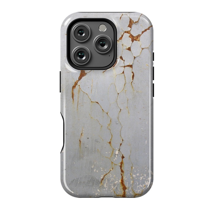 iPhone 16 Pro StrongFit Rust Cracks On Metal Surface by Andrea Haase