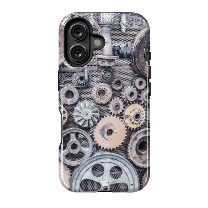 iPhone 16 StrongFit Vintage Steampunk Gear by Andrea Haase