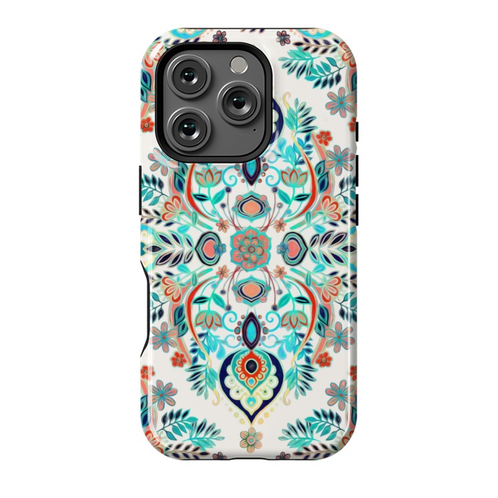 iPhone 16 Pro StrongFit Modern Folk in Jewel Colors by Micklyn Le Feuvre