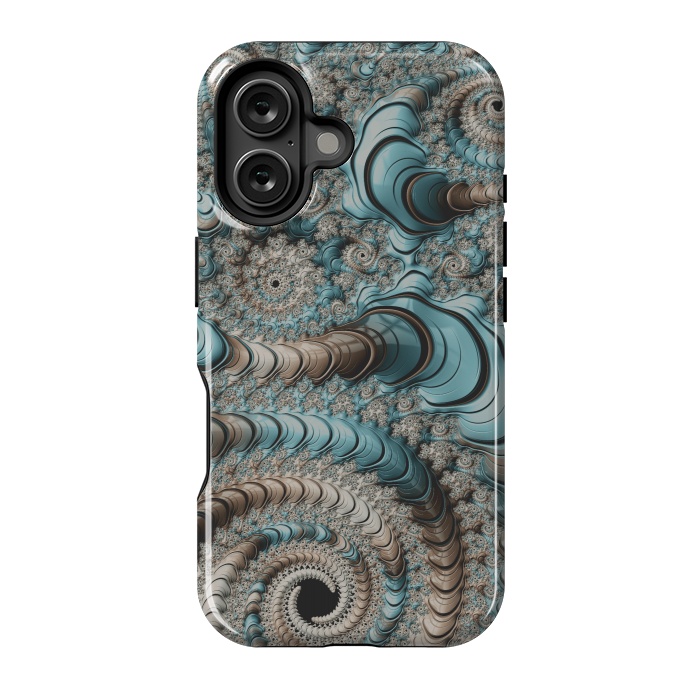 iPhone 16 StrongFit Fantastic Fractal Swirls by Andrea Haase