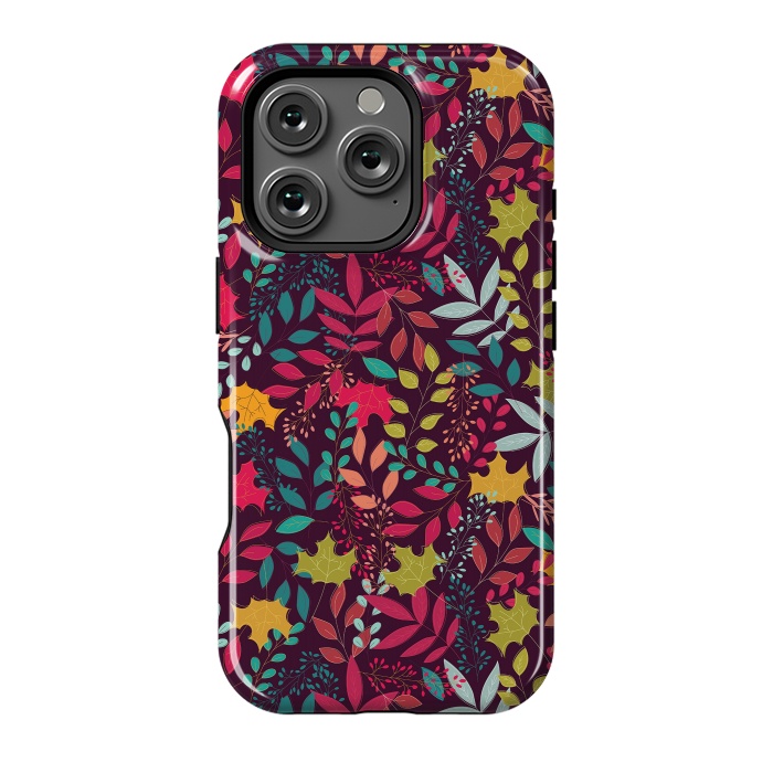 iPhone 16 Pro StrongFit Autumn seamless pattern by Jelena Obradovic