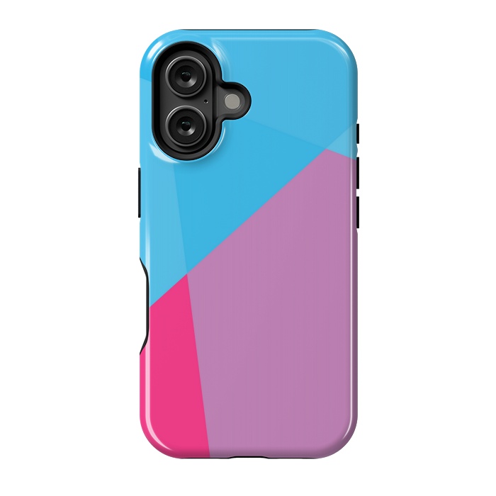 iPhone 16 StrongFit ABSTRACT PATTERN BLUE PINK by MALLIKA