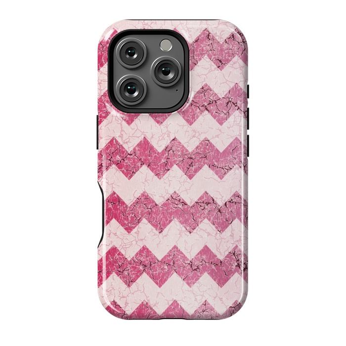 iPhone 16 Pro StrongFit Pink chevron by Jms