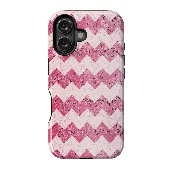 iPhone 16 StrongFit Pink chevron by Jms