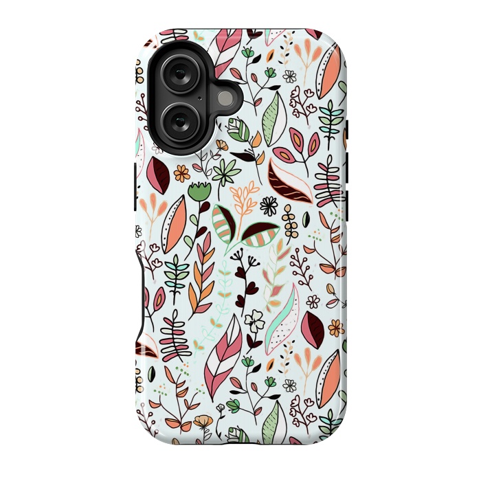 iPhone 16 StrongFit Bright Autumn Nature Doodle by Tigatiga