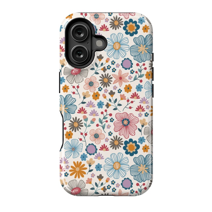 iPhone 16 StrongFit Winter Wild Bloom  by TracyLucy Designs