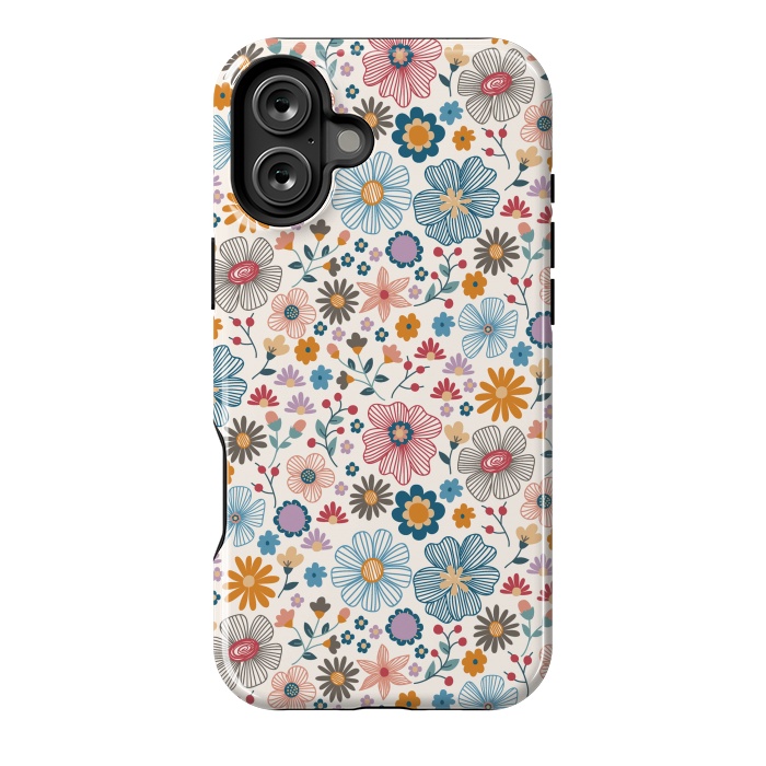 iPhone 16 Plus StrongFit Winter Wild Bloom  by TracyLucy Designs