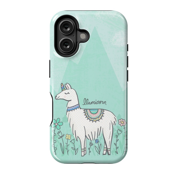 iPhone 16 StrongFit Llovely Llamicorn by Noonday Design