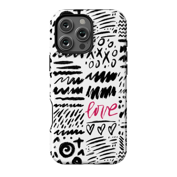 iPhone 16 Pro Max StrongFit Love Scribbles by Noonday Design