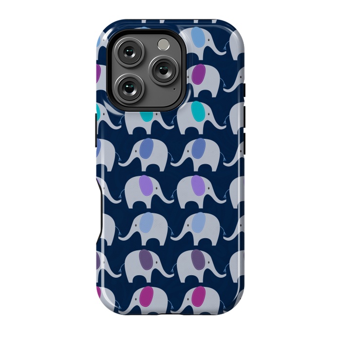 iPhone 16 Pro StrongFit Marching Elephants by Noonday Design