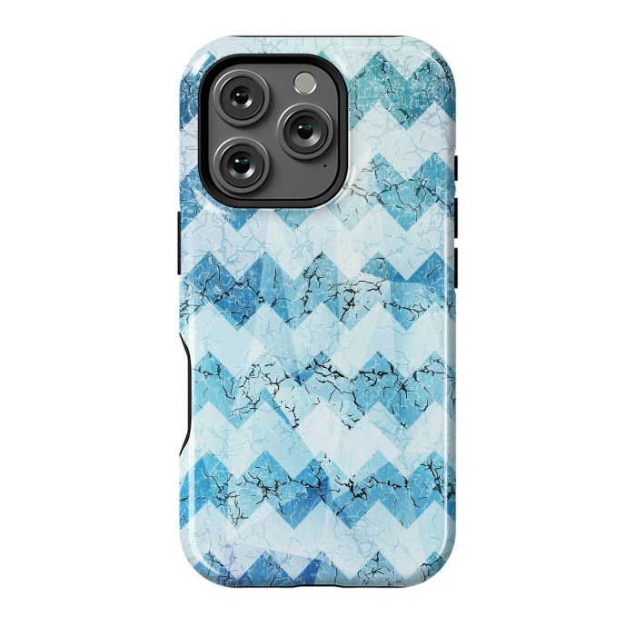 iPhone 16 Pro StrongFit Blue chevron by Jms