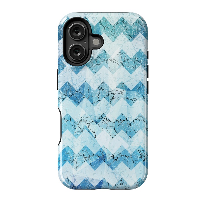 iPhone 16 StrongFit Blue chevron by Jms